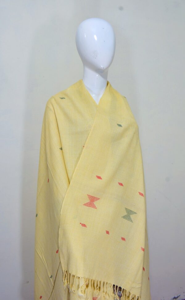 Swati Wool Khadi Shawl – Handcrafted Design - Image 3